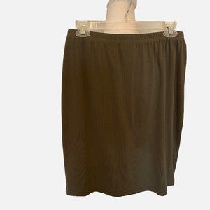 Karen Kane Petite Skirt Size Large Olive Green